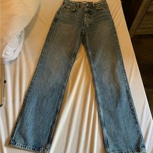 Zara high rise straight fit jeans